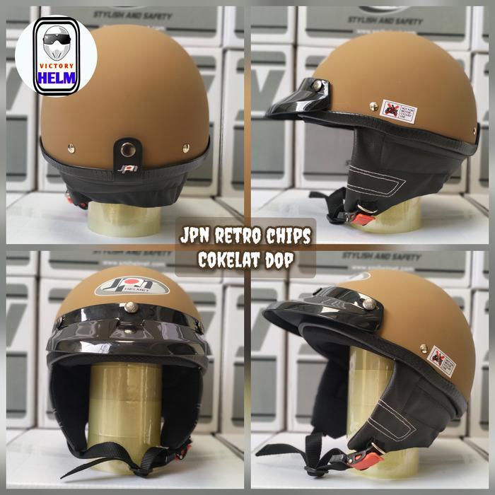 Helm Chip Merek Jpn Warna Cokelat Dop