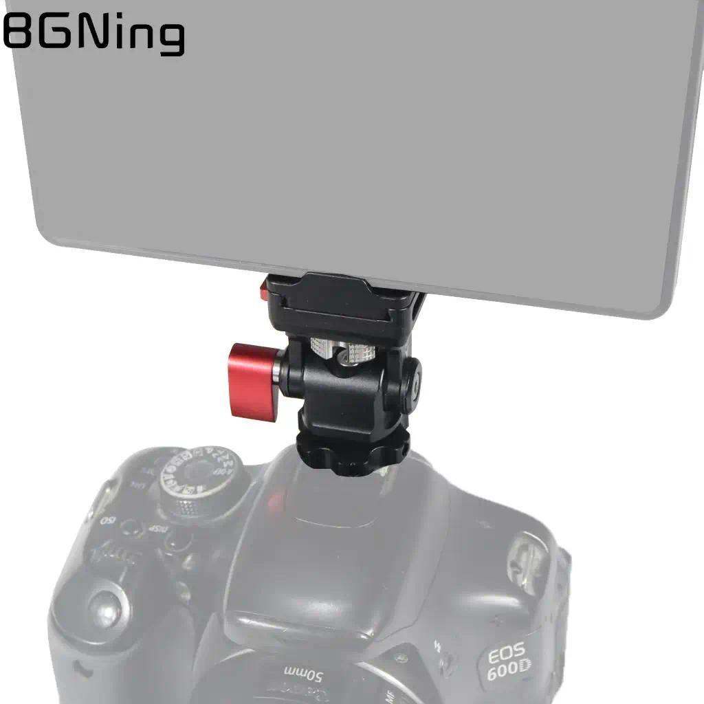 Adjustable Quick Release Ball Head Cold Shoe Mount Monitor Bracket Flash Support Hot Shoe Adapter DS