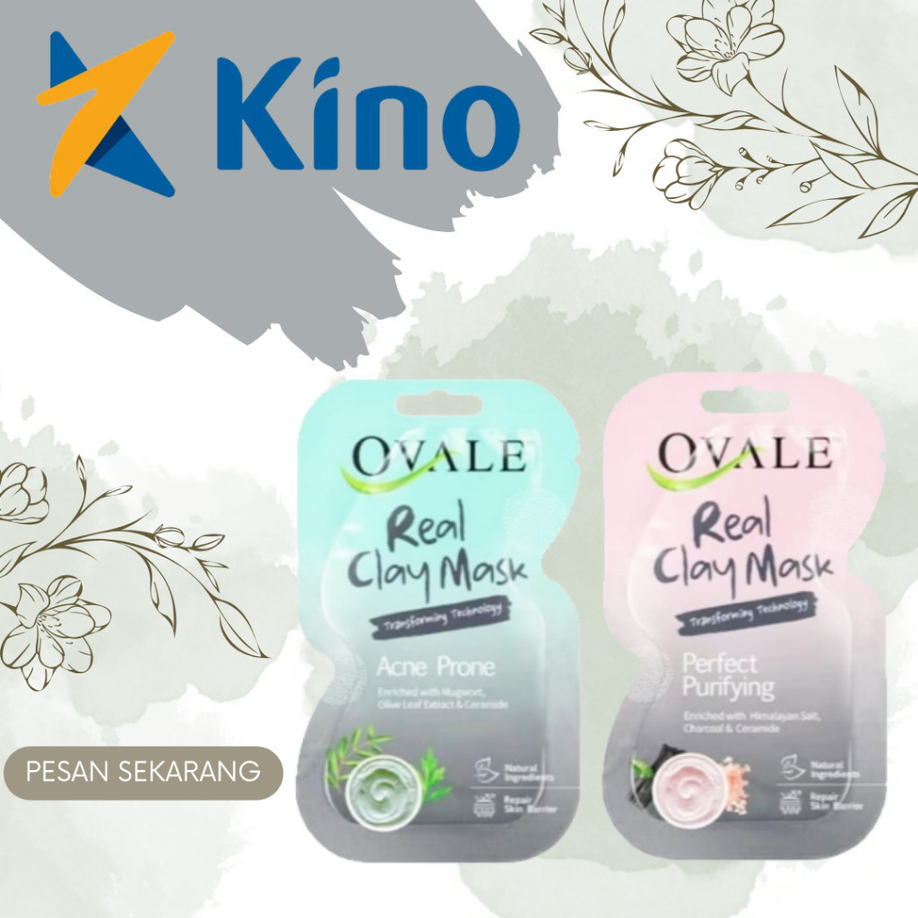 DIANARA_STORE Ovale Real Clay Mask Sachet 10g 15g Masker Wajah Berubah Warna Ovale