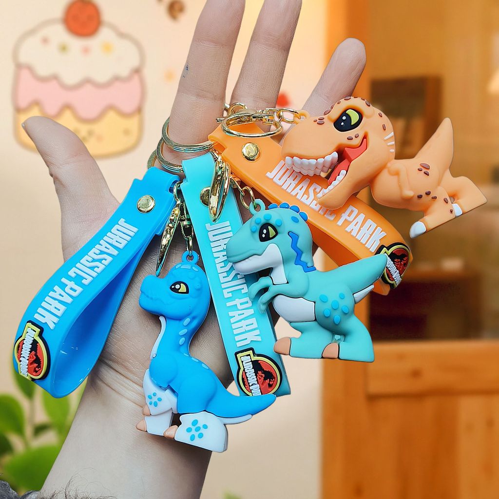 Dinosaurus Chibi Jurassic Park Gantungan Kunci  Lucu Tas Mobil Motor Keychain Dino Cute Murah Kado U