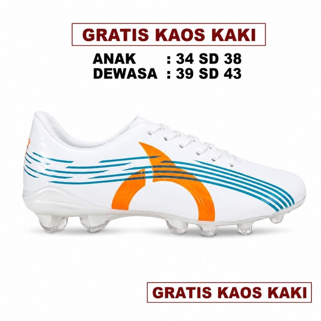 BEST SELLER Sepatu Sepak Bola Anak Laki-laki & Dewasa Ortuseight Horizon Premium - White Xyz Sport O