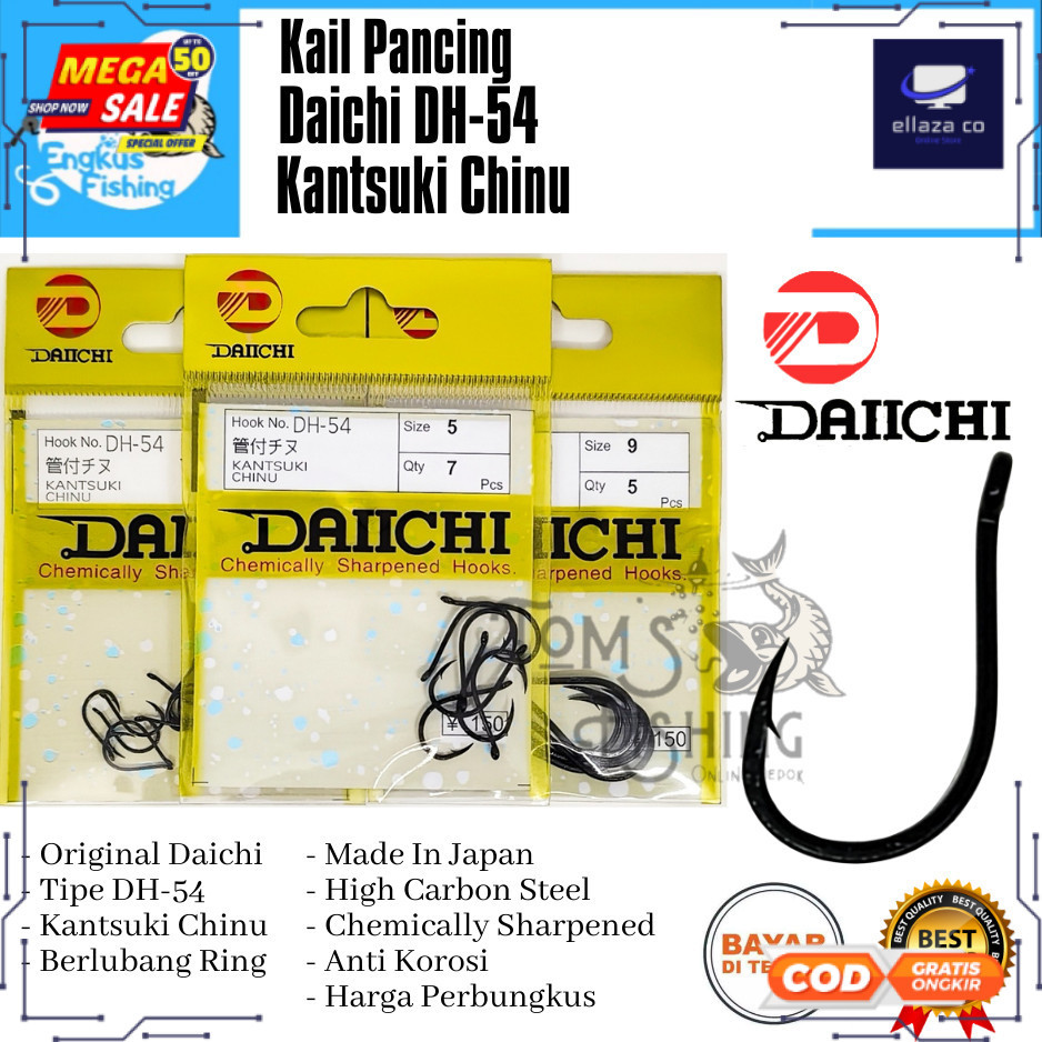 Kail Pancing DAICHI DH-54 Kantsuki Chinu (No.0.8 - No.9) Perbungkus Murah - Engkus Fishing [SF] A105