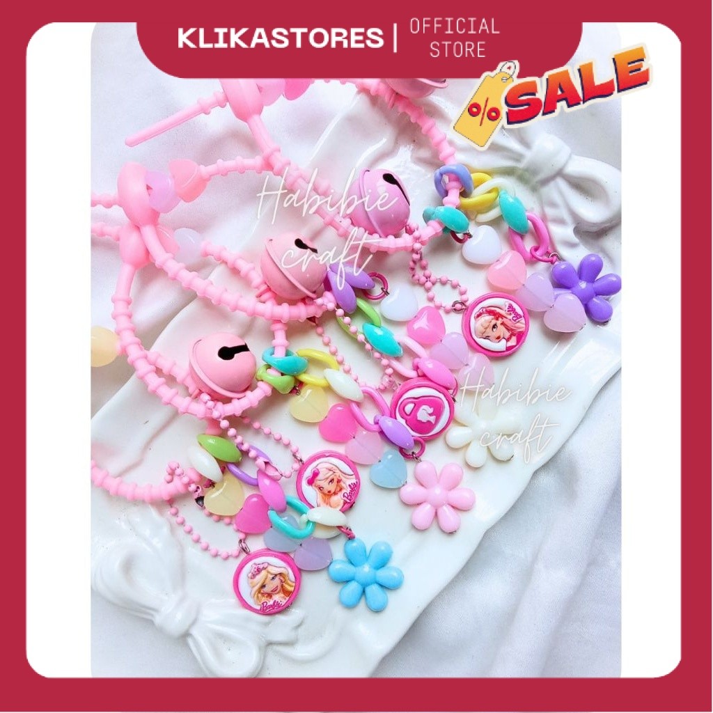 Key Chain Barbie Series by Habibie Craft Gantungan Kunci Boneka Tas Handphone Hape HP Pink Purple Im