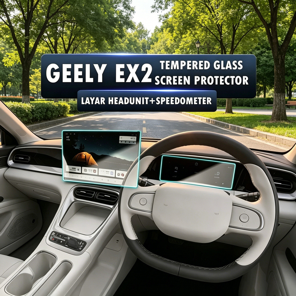 Moditech tempered glass Geely EX2/EX5  Screen Protector Headunit + Speedometer