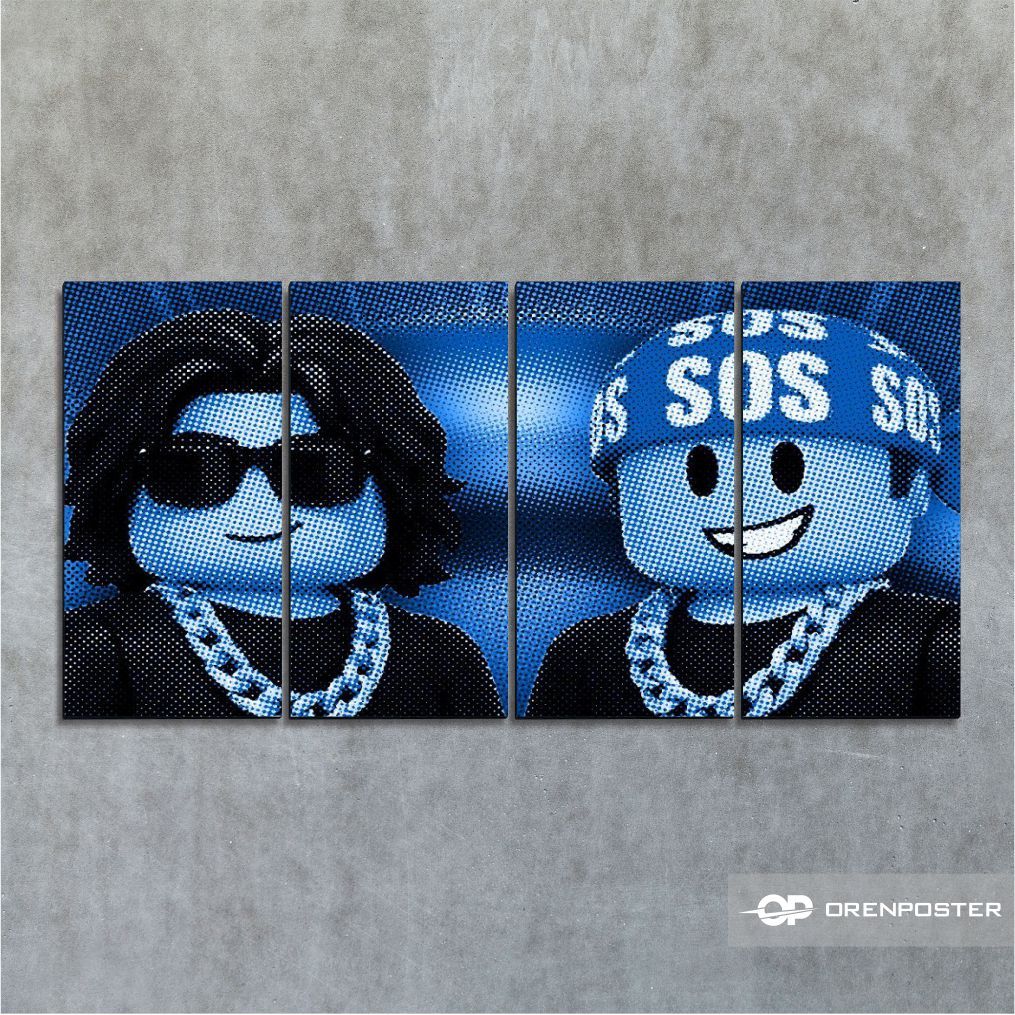 Poster Dinding roblox lego memes minecraft  robloxedits dankmemes bloxburg robloxgfx pajangan