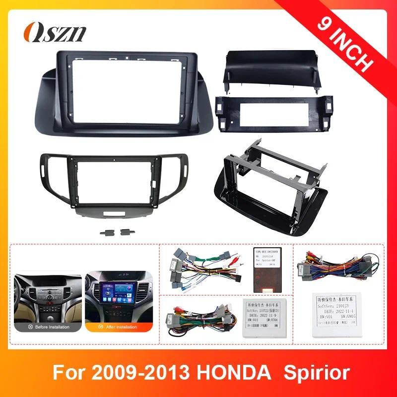9 Inch Rao Fascia Frame LHD Fit For HONDA Spirior 2009-2013 Stereo DVD Player Plastic Dashboard Canb