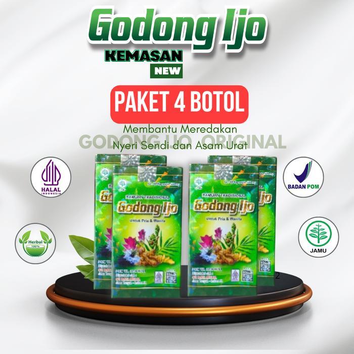 sesuai gambaar Godong Ijo New Obat Saraf Kejepit Herbal Jamu Asam Urat Pegal LinuBPOM Nyeri Sendi PA