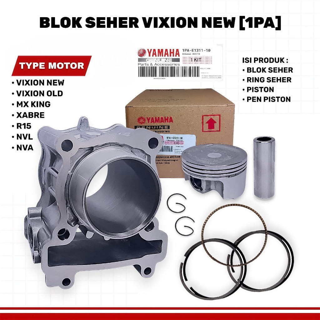 Blok Seher Set Piston 57mm Komplit Vixion Old Vixion New 1PA Original