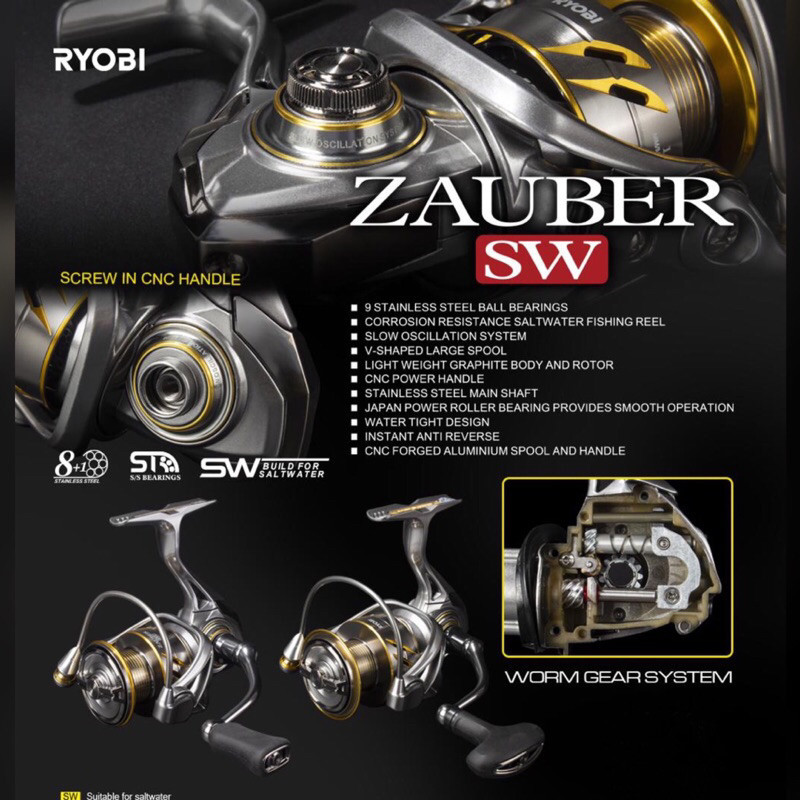 Reel Ryobi Zauber SW 2000 2500 3000 4000 Power Handle