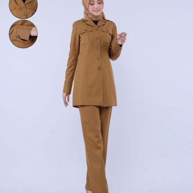 Harga Baru Blazer Princessfa Setelan Seragam Pns Wanita Seragam Pdh Pemda Wanita Baju Pns Kheki Tua