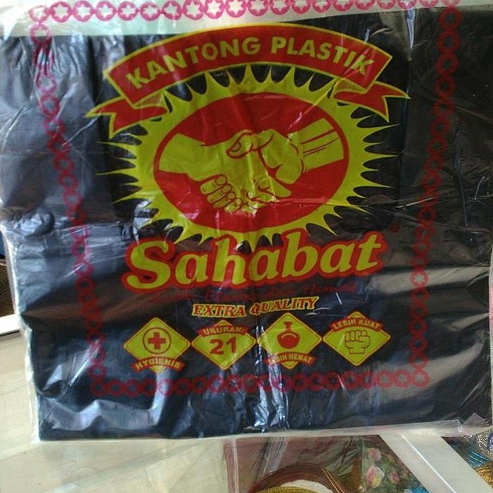 [1ikat=10pack] SAHABAT 21 Kantong Plastik Kantong Kresek Plastik Kresek Kresek Warna Kresek Hitam