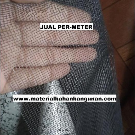 Kawat Nyamuk Nylon Insect Net jaring Jendela Kain Kasa Permeter Hitam