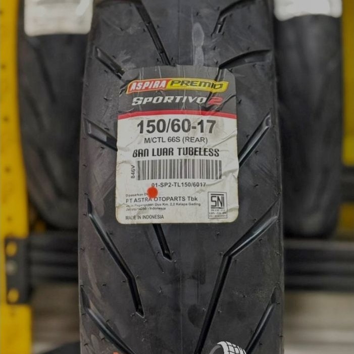 BAN ASPIRA PREMIO SPORTIVO 2 UK 150/60-17 RING 17 TUBELEES