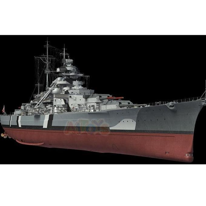 Model Kit kapal perang BISMARCK Trumpeter 36 cm 1:700