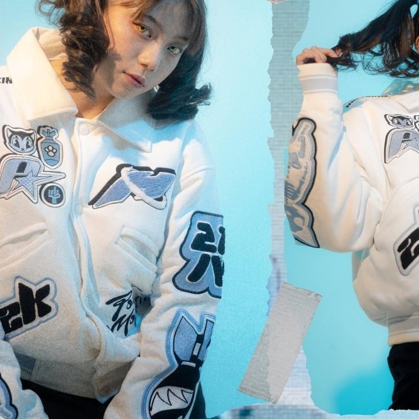 Boxy Varsity Jacket Homskin Blotchy