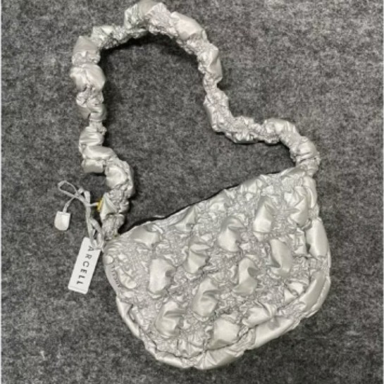 Preloved Puffy Bag Silver