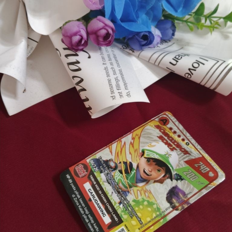 BOBOIBOY SORI - kartu hologram choki-choki asli