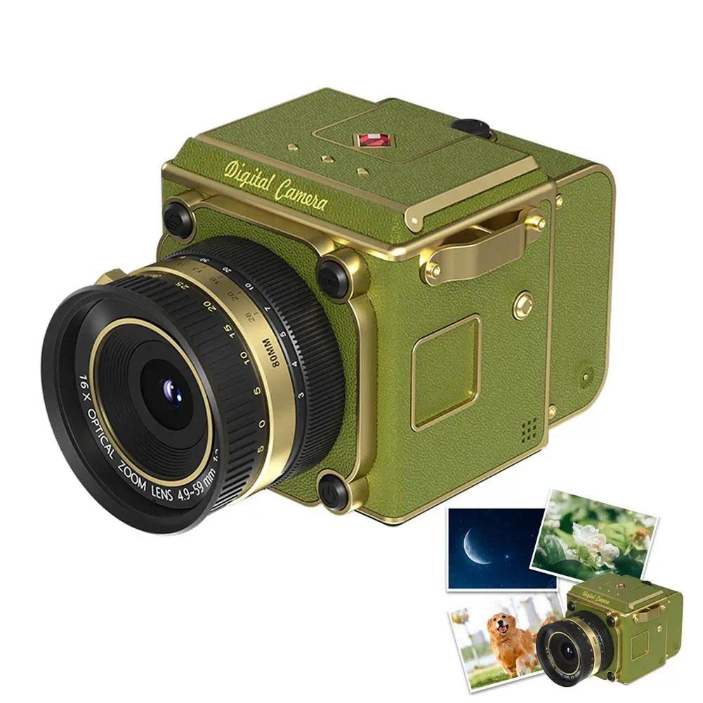 Retro Portable CCD Camera Analog Dual Lens Reflex gital Camera Student Portable CCD Camera