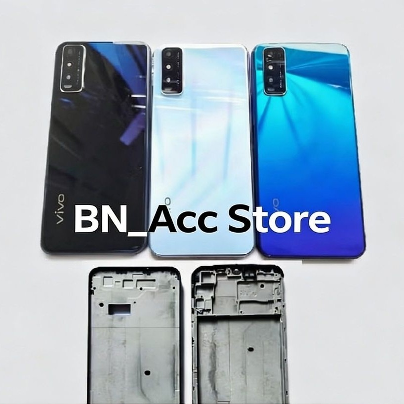 Rangka Tutup Belakang Battery Backdoor Housing + Tulang Bezel VIVO Y20 Y20i Y20S Y12s ORI