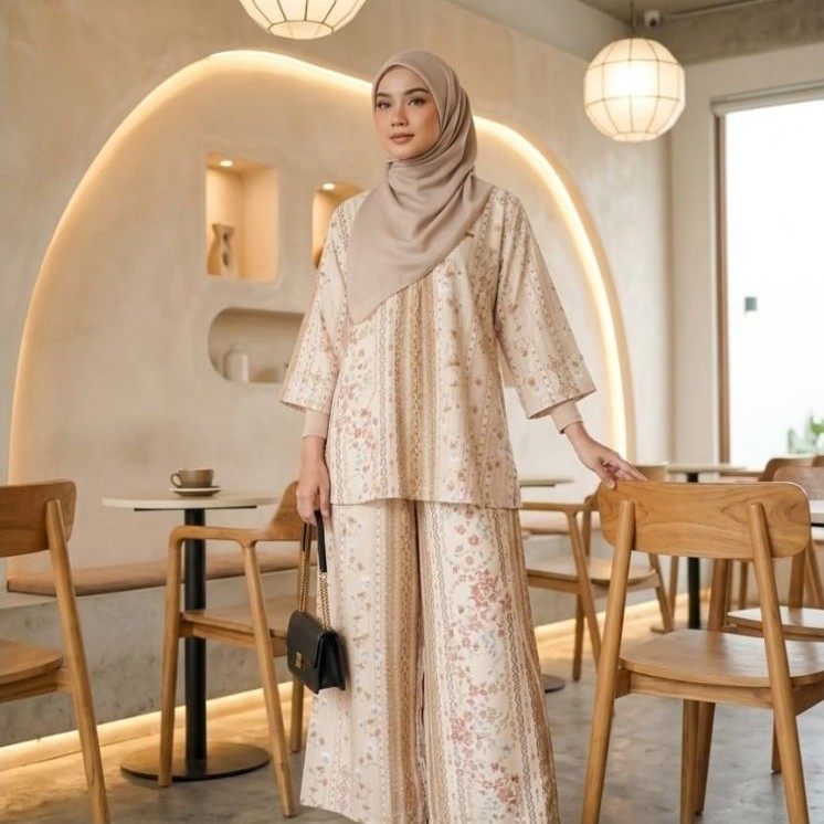 Setelan/Oneset Kulot Rayon Premium Bonita Set Arsyla Fashion