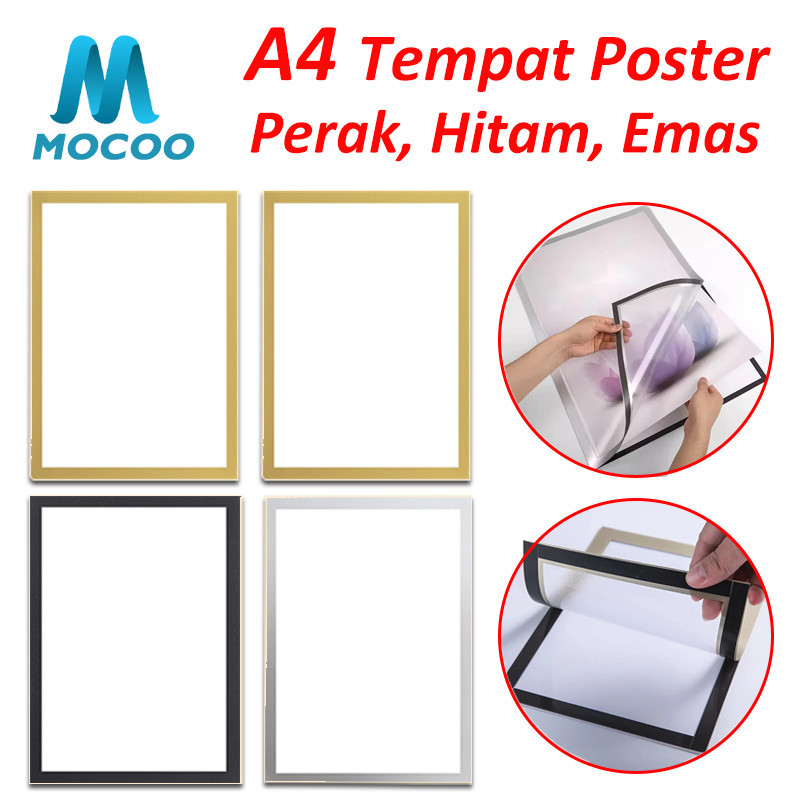 [COD] Tempel Dinding Brosur Display /Magnetic File Display Pvc /Photo Frame Wall Sticker Display Car