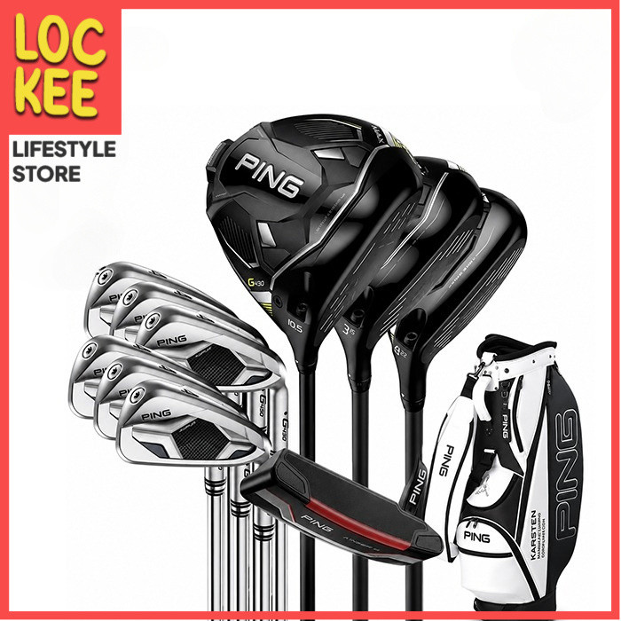 LOCKEE | Stik Golf PING G430 Club 1Set Pria - Iron 4-9W + Wedge 45/50/54/58 | 15 Stick | Shaft Carbo