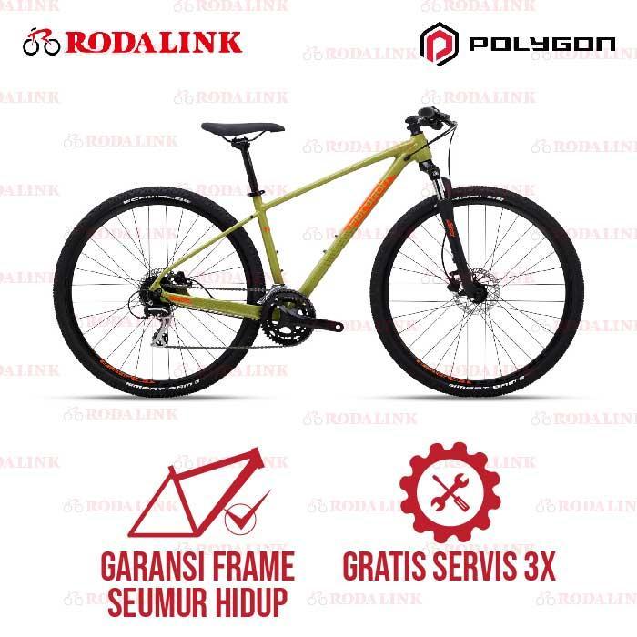 Polygon Sepeda Perkotaan Hybrid Heist 2 - Heist X2 | Sepeda Urban Hybrid Perkotaan - Green, S