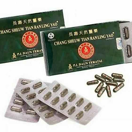 chang sheuw tian ran ling yao/daun teratai kapsul obat kanker