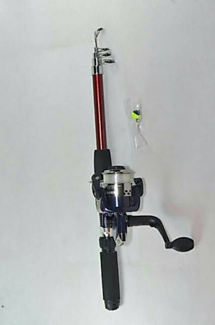 1 set alat pancing / joran + rel + senar + kail / Tegek , ril real
