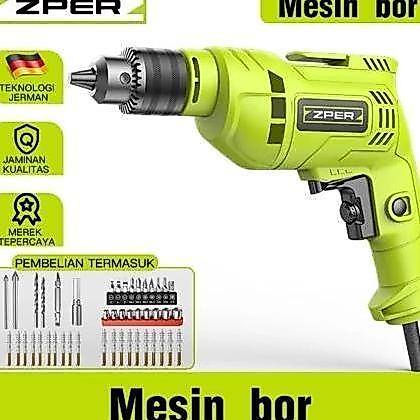 ZPER Mesin Bor 350W Listrik Bolak Bali Hand Electric Drill Berlaku untuk 2-10mm Mata Bor ZP044 pompa