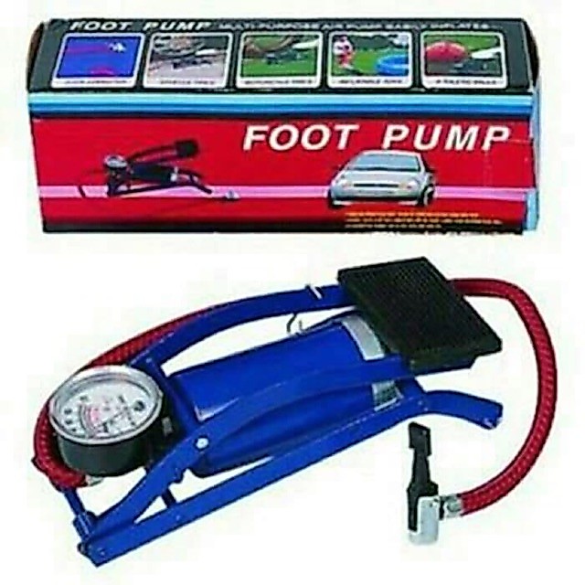 Pompa injak darurat foot pump untuk ban mobil motor sepeda dll