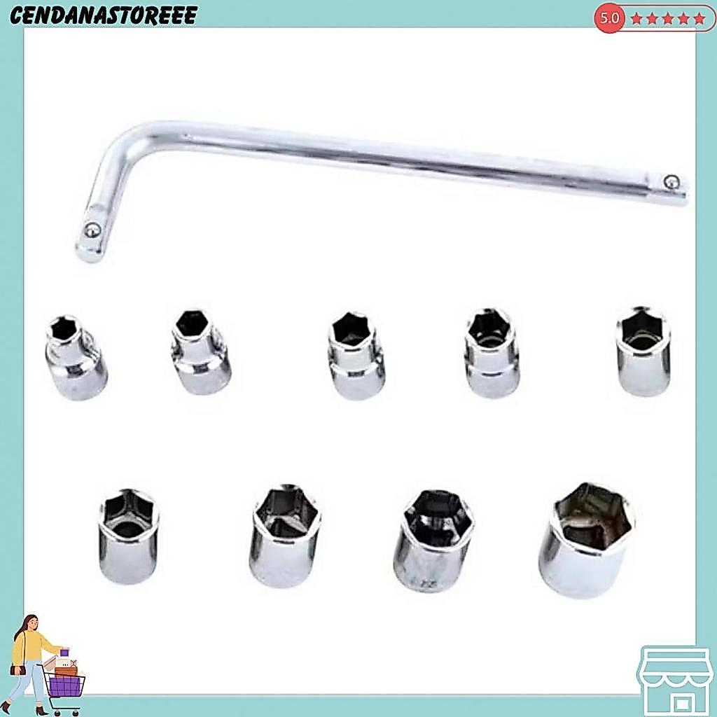 Kunci Shock 10Set 27Set Lengkap Komplit Obeng Socket Ring Tool Kit Alat Bengkel Service Mobil Motor 