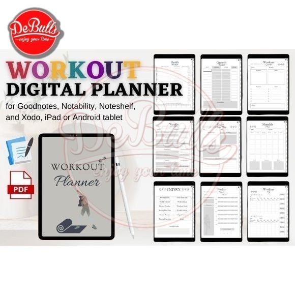 WORKOUT & FITNESS PLAN DIGITAL PLANNER