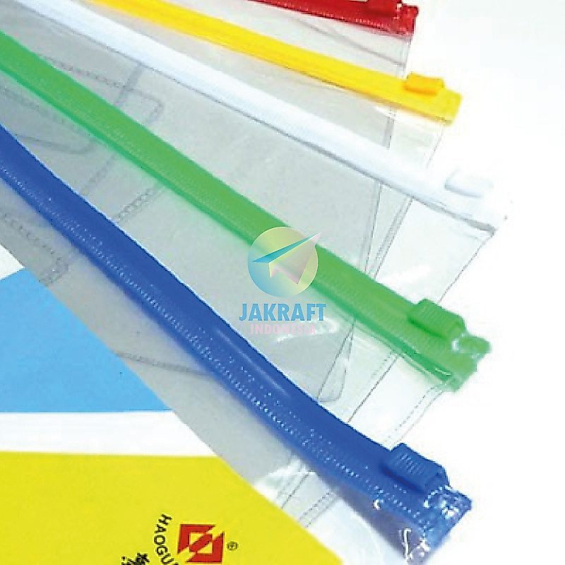 (1 Pcs) Zipper Pocket INTERX FOLDER A5 (22.5 x 17 Cm) | B5 (28.5 x 21.5 Cm) Kantong Plastik Mika PVC
