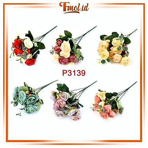 COD 1 KG BISA 28 PCS BUNGA DEKORASI / BUNGA ARTIFISIAL(1 BUKET 10 KUNTUM BUNGA)P3139