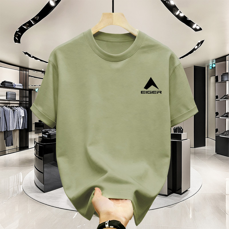 Kaos EIGER Original Style Print Logo Gunung Outdoor Adventure Kaos Pria Wanita Katun Combed Unisex