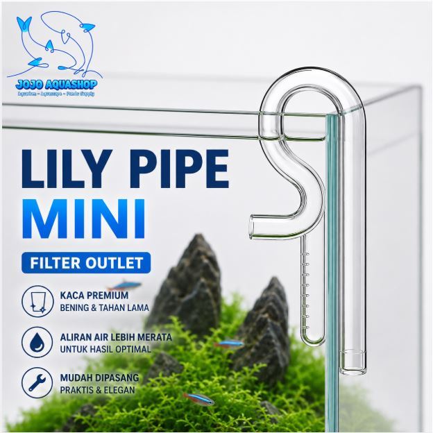 Mini Glass Lily pipe kaca pipa Aquarium Aquascape Mini lily pipe