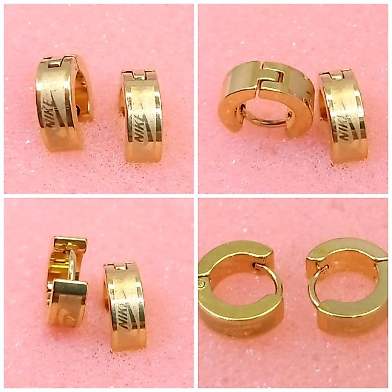 anting jepit titanium asli di jamin 100% anti karat dan tidak luntur fashion Korea