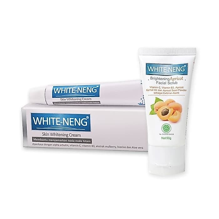 [Paket] White-neng Cream + Facial Scrub Apricot