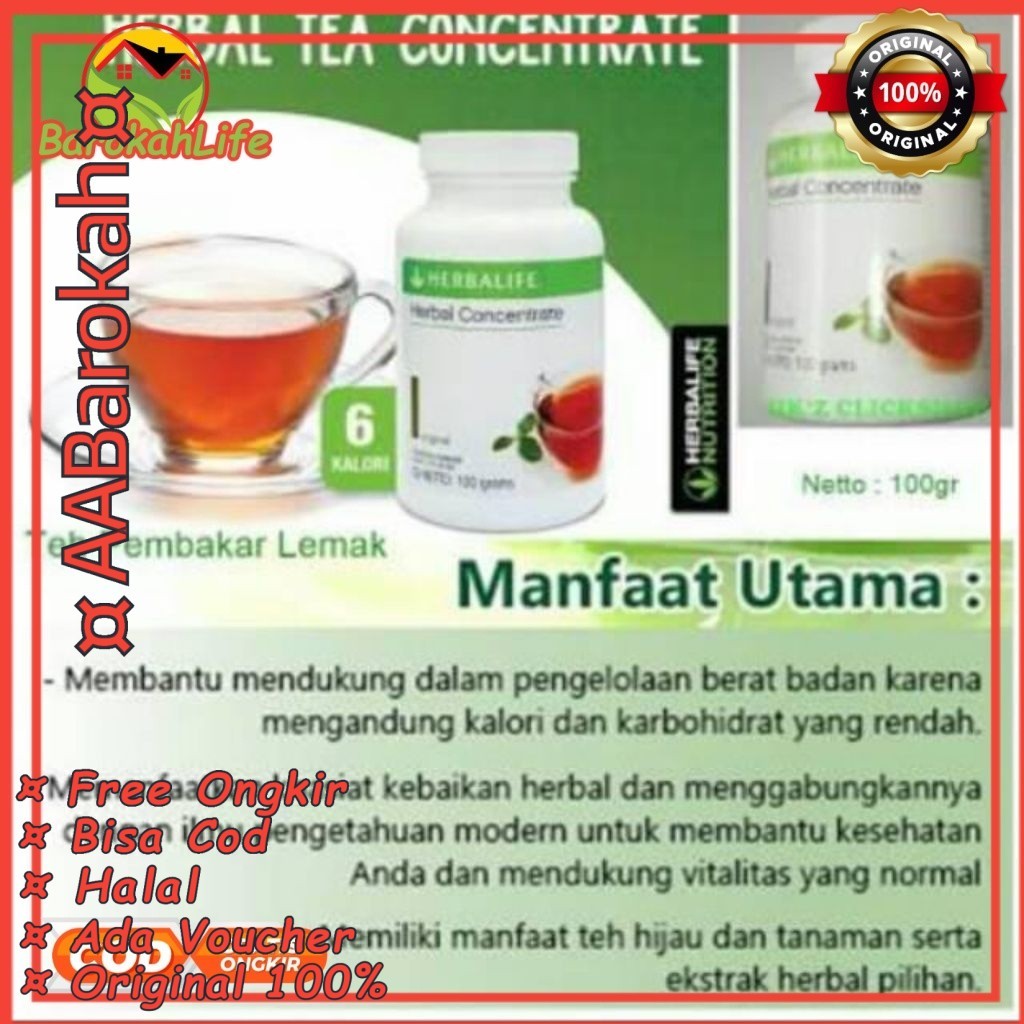 Herbalife Thermojentic Teh Herbal Instan Penurun Beratbadan Teh Pembakar Lemak Herbalife Teh Instan 