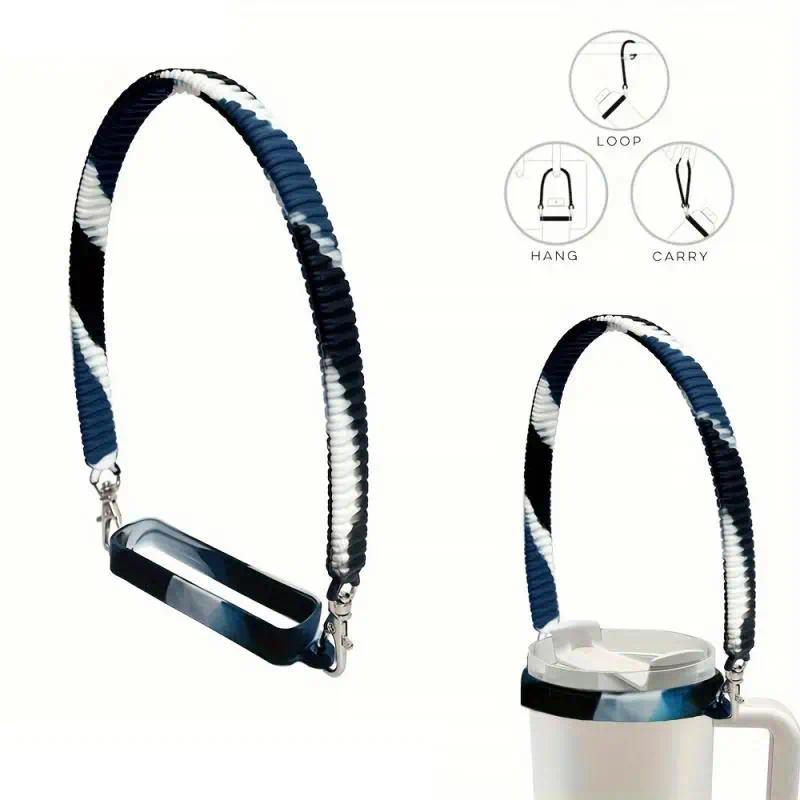 Water Bottle Strap Silicone Portable Bottle Carrying Strap Universal Drink Bottle Carrier Strap for 