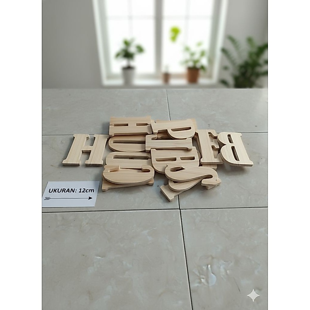 huruf timbul kayu 12cm huruf kayu angka kayu huruf timbul