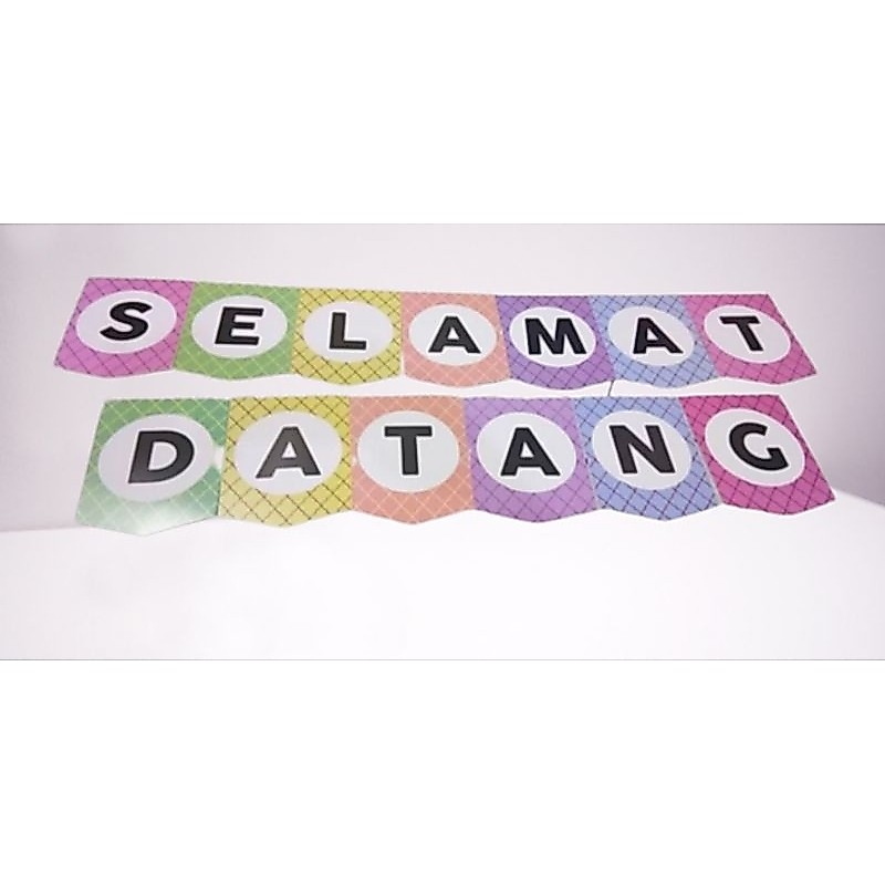 Banner Kertas SELAMAT DATANG /Flag SELAMAT DATANG