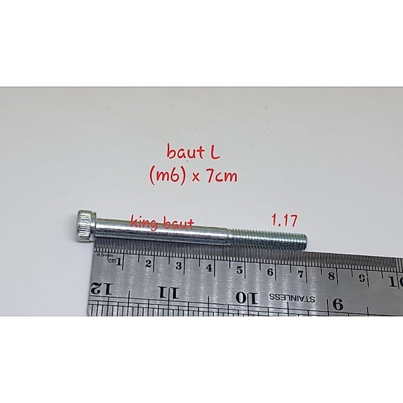 baut L5 (m6) x 7cm (baut 10 )
