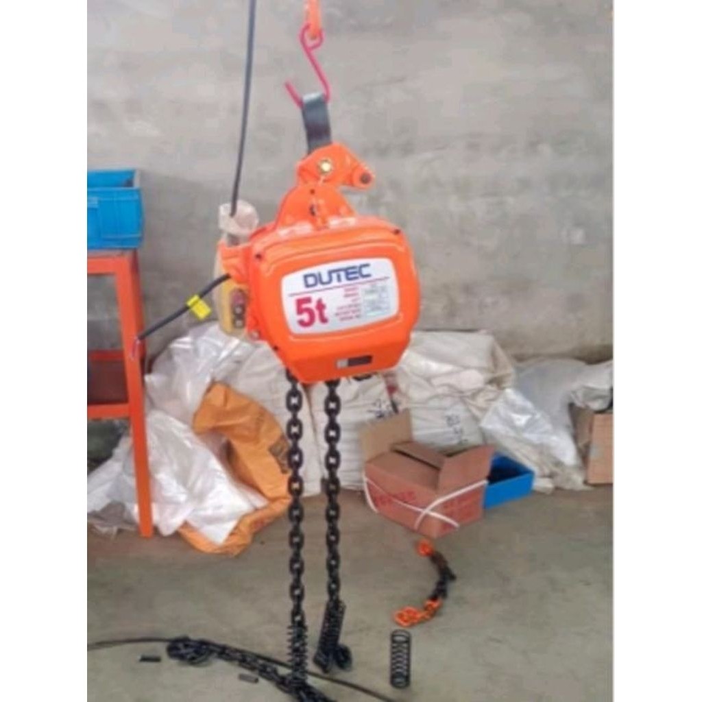 DUTEC Electric Chain Hoist Double 3Ton / Hoist Elektrik 3 Ton / Katrol Barang 3 Ton Super Kuat