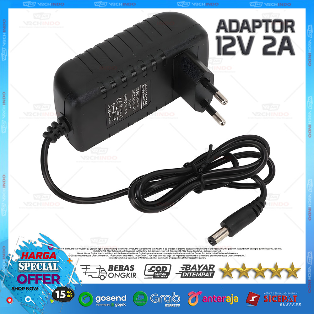 Adaptor Power DC 12V 2A / Power Supply Universal CCTV Router Lampu Fan 