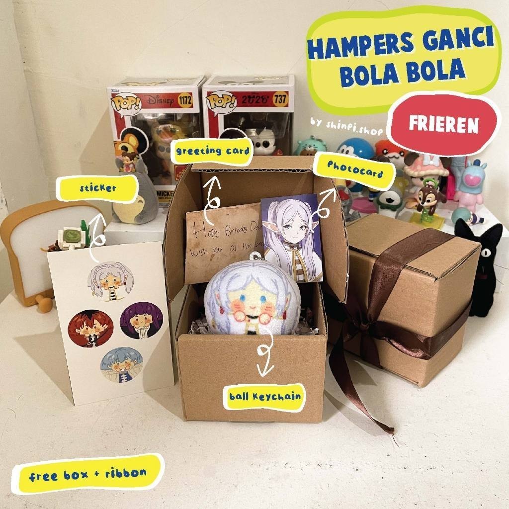 Hampers Gantungan Bola Frieren Boneka Anime Wibu Cosplayer CUSTOM REQUEST