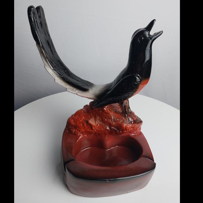 Asbak aesthetic burung murai hitam