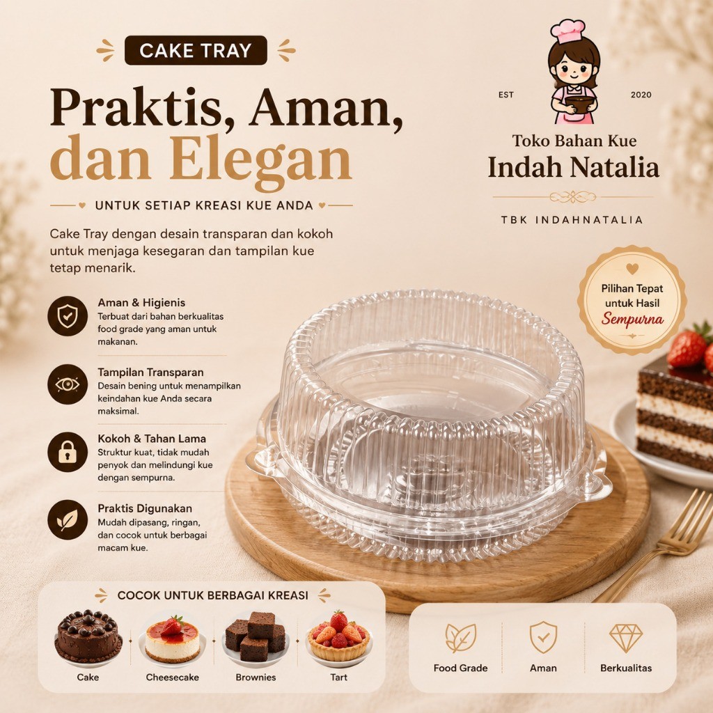 [10pcs] Mika Kue Bolu Chiffon  / Mika Bolu Bulat / Mika Kue Sifon