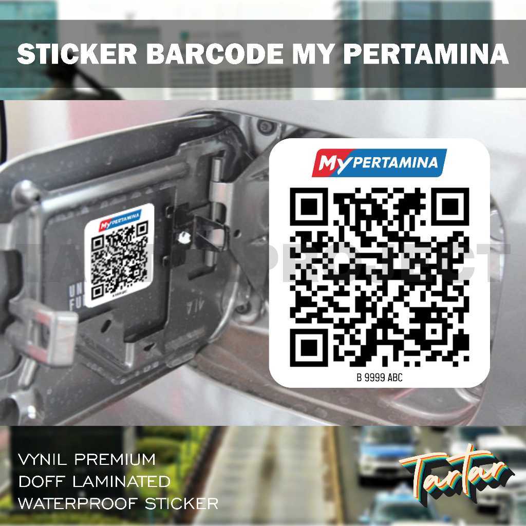 cetak stiker my pertamina / stiker tangki mobil / stiker barcode